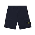 Stone Island L100020 Stretch Cotton Tela Paracadute Shorts Navy Blue V0020