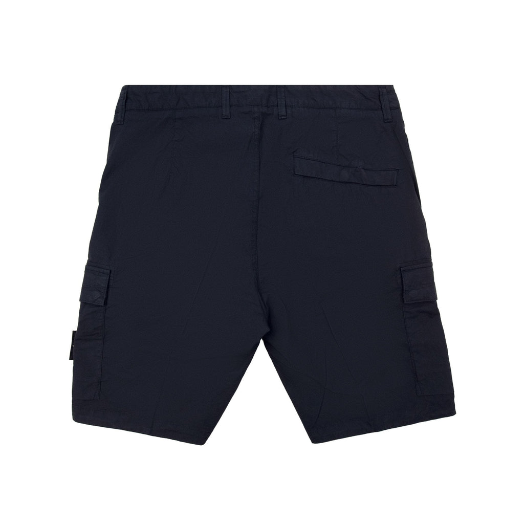 Stone Island L100020 Stretch Cotton Tela Paracadute Shorts Navy Blue V0020