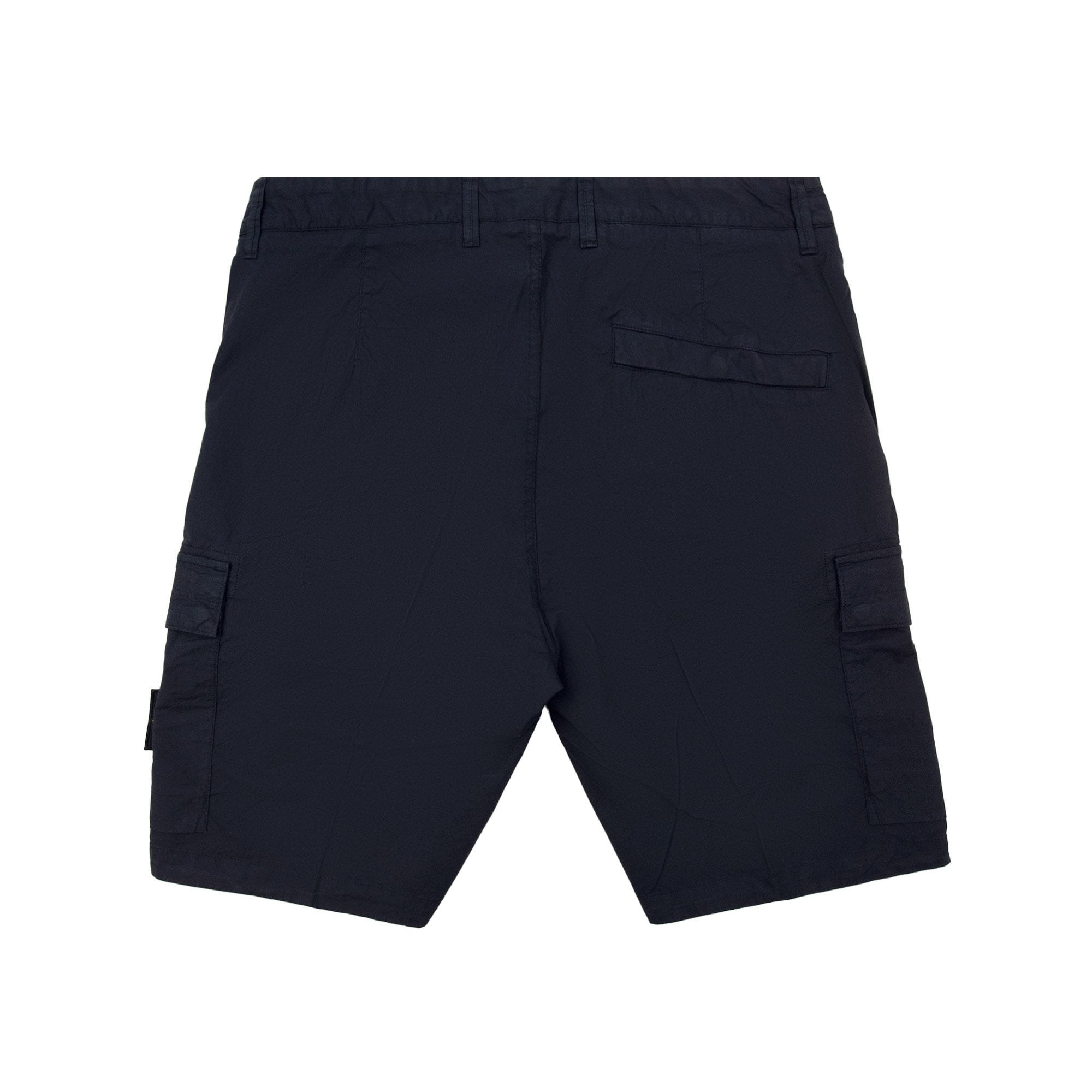 Stone Island L100020 Stretch Cotton Tela Paracadute Shorts Navy Blue V0020