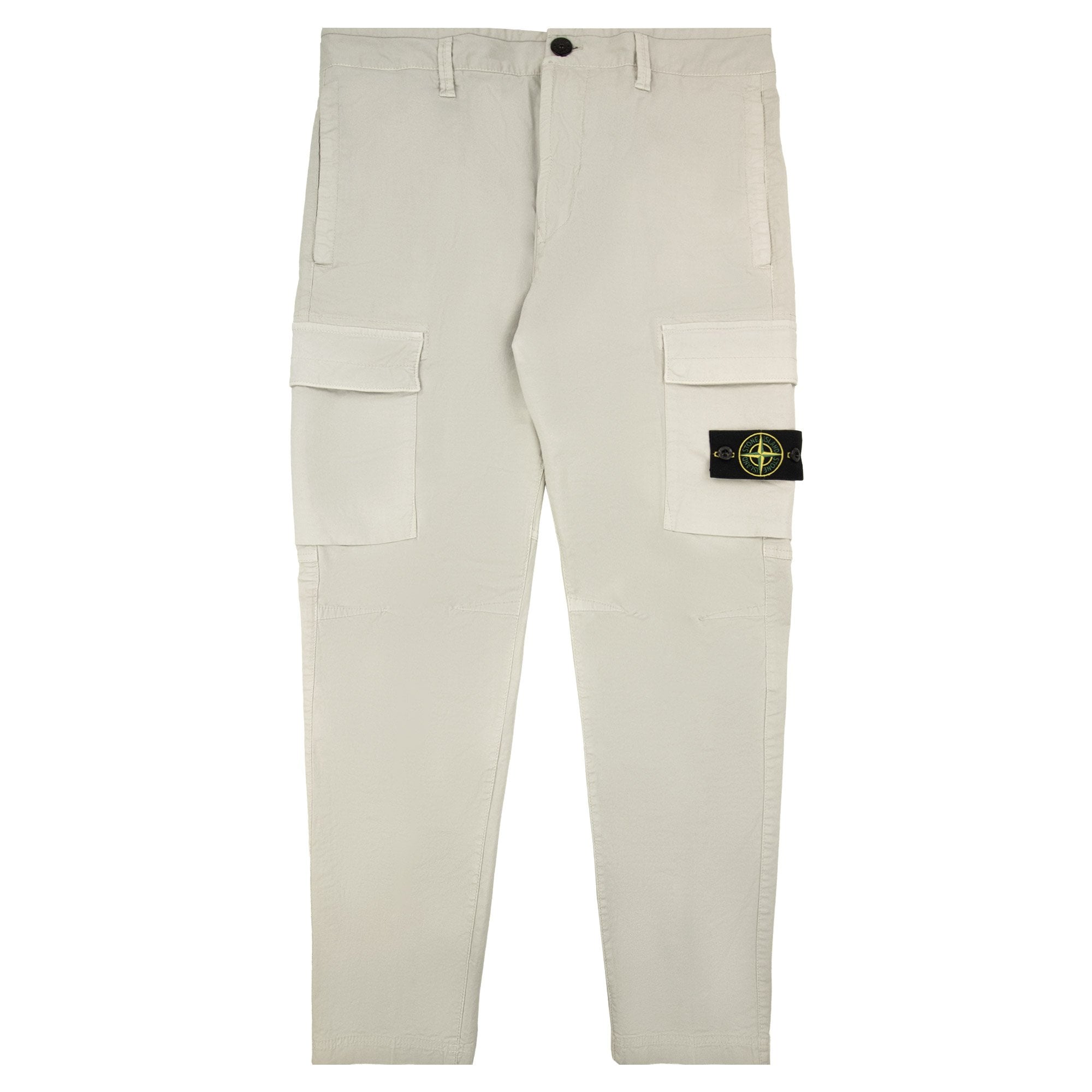 Stone Island 3100032 Stretch Regular Tapered Fit Cargo Trouser Pearl Grey V0061