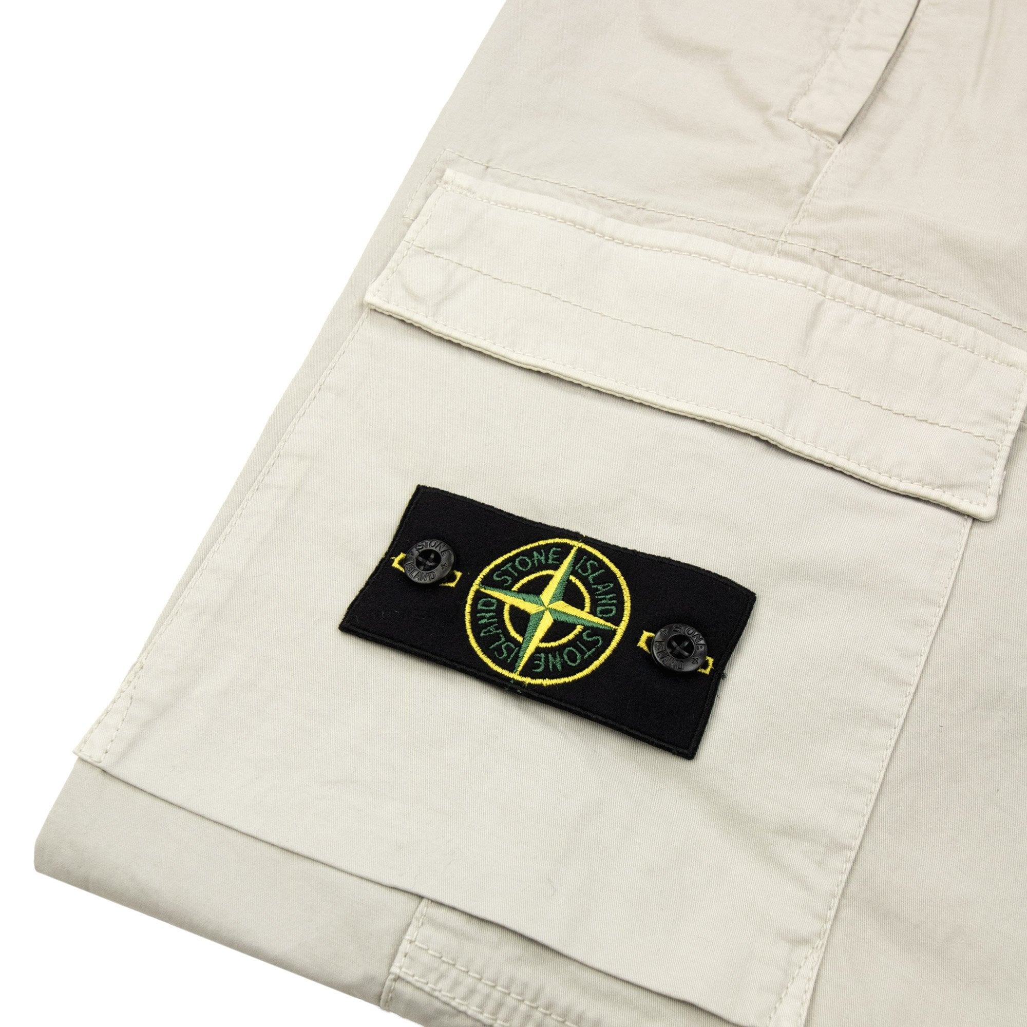 Stone Island 3100032 Stretch Regular Tapered Fit Cargo Trouser Pearl Grey V0061