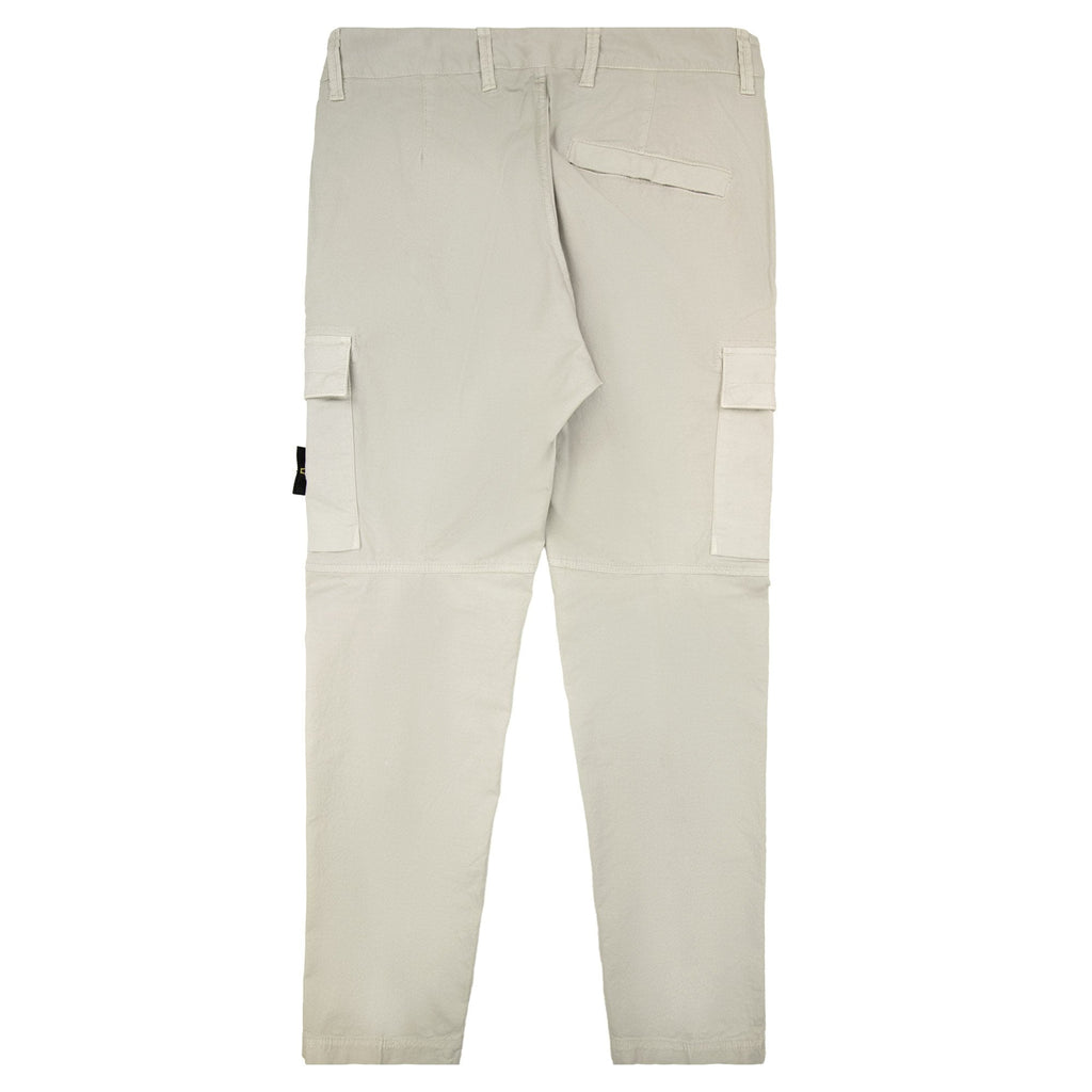 Stone Island 3100032 Stretch Regular Tapered Fit Cargo Trouser Pearl Grey V0061