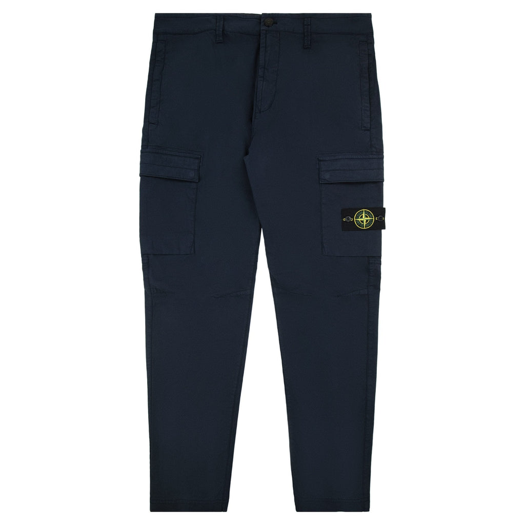 Stone Island 3100032 Stretch Regular Tapered Fit Cargo Trouser Navy V0020