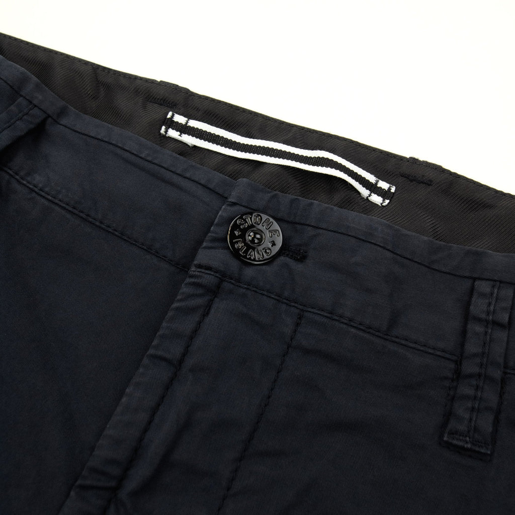 Stone Island 3100032 Stretch Regular Tapered Fit Cargo Trouser Black V0029
