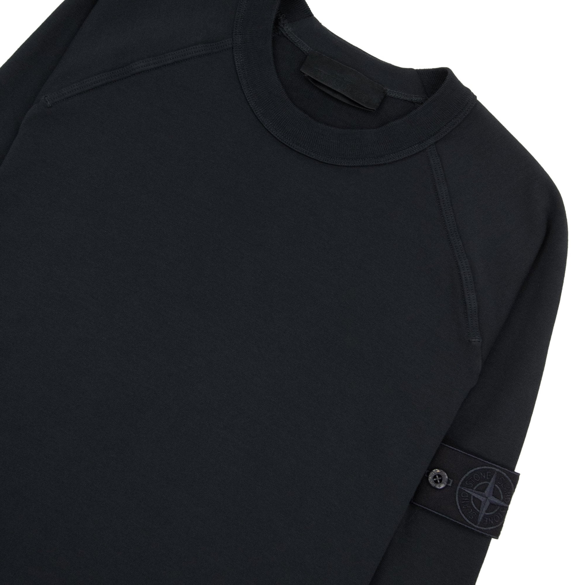 Stone Island 6100064 Ghost Piece Crewneck Sweatshirt Black V0029