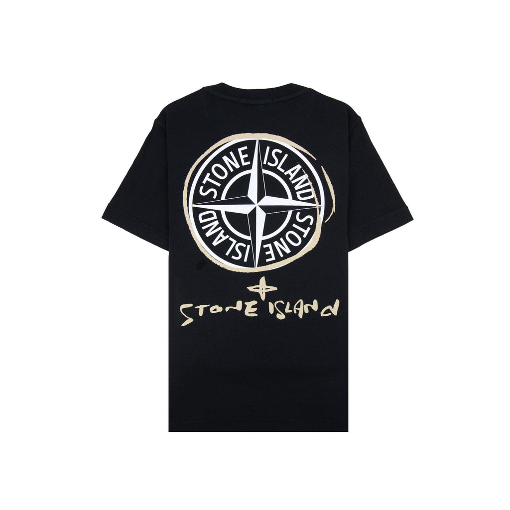 Stone Island 2100009 Scribble Compass T-shirt Black V0029