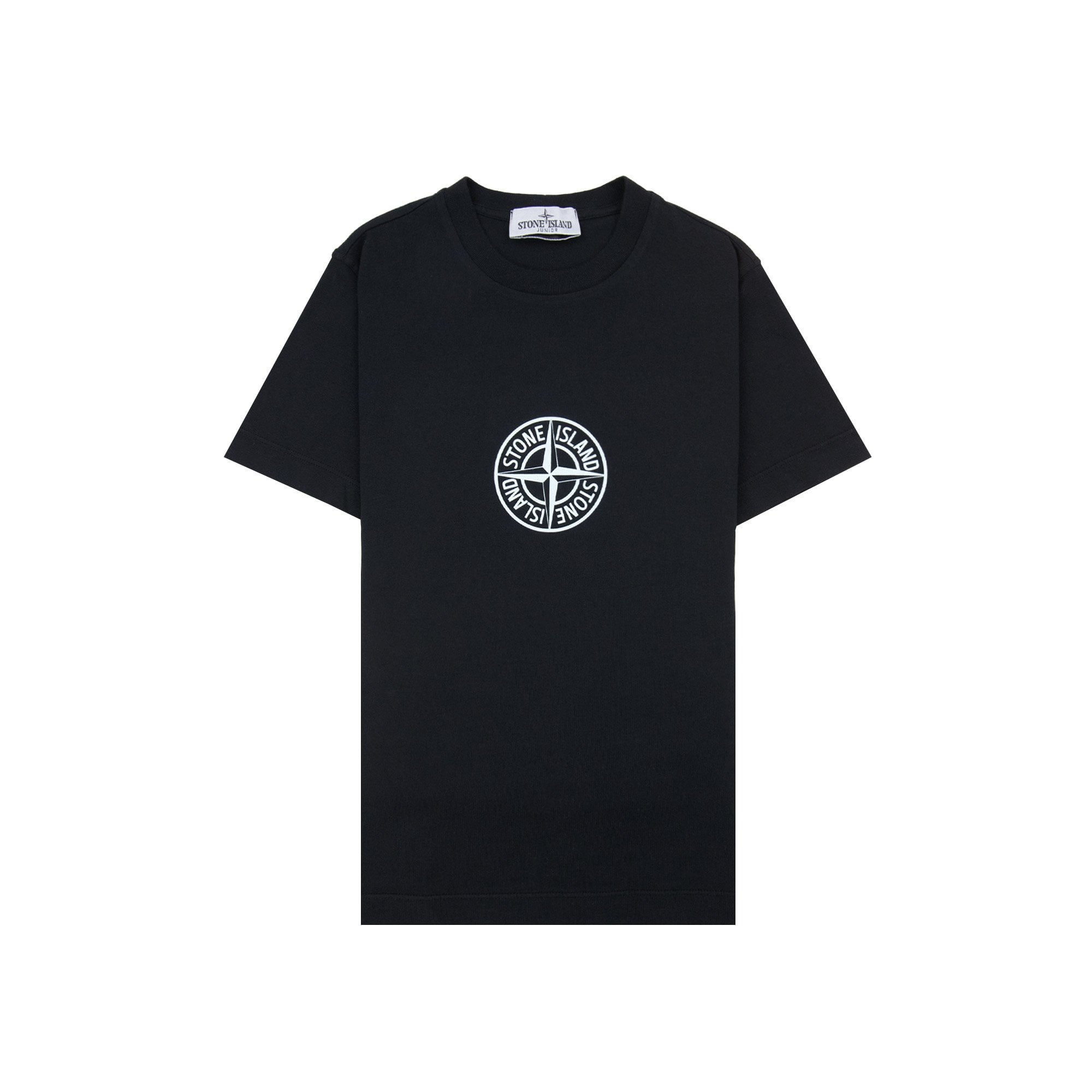 Stone Island Junior 2100011 Regular-fit T-shirt With 'compass Two' Print Black V0029