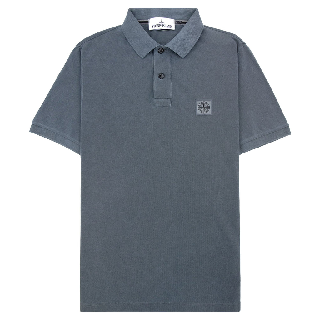 Stone Island Slim Fit Patch Polo Blue