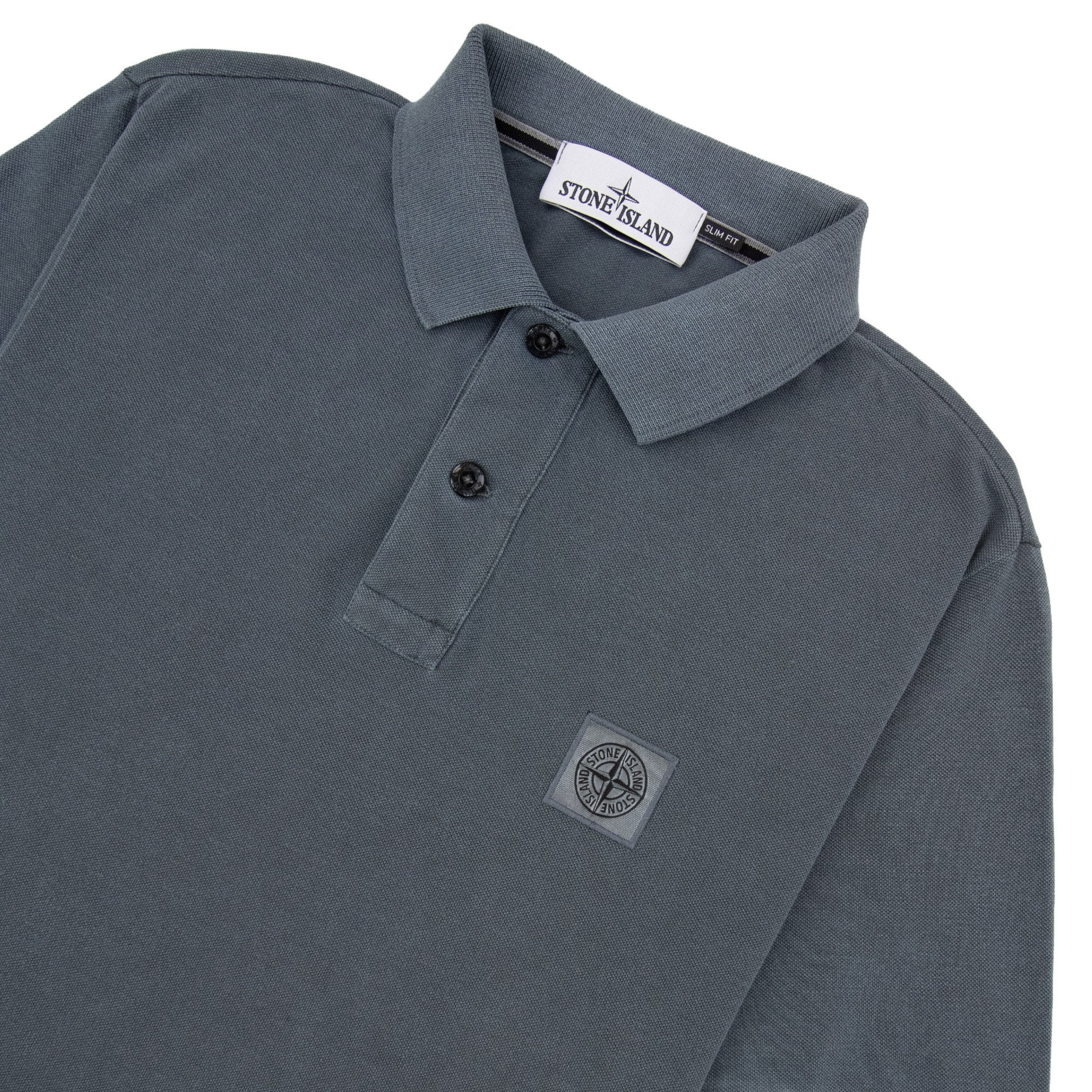 Stone Island Slim Fit Patch Polo Blue