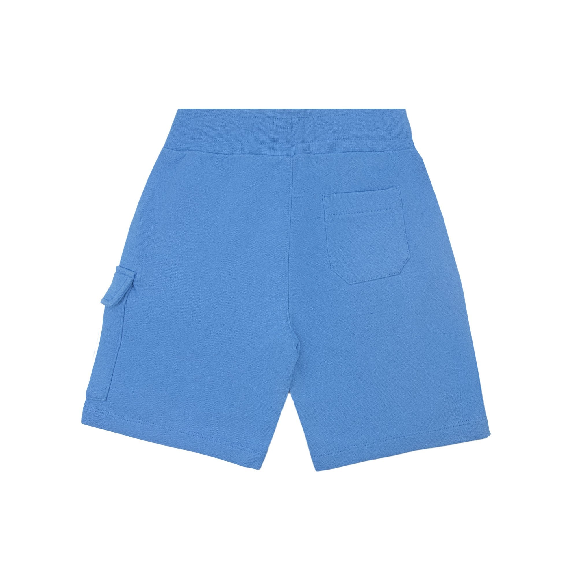 Cp Company Undersixteen Grey Lens Logo Bermuda Shorts Bonnie Blue 833