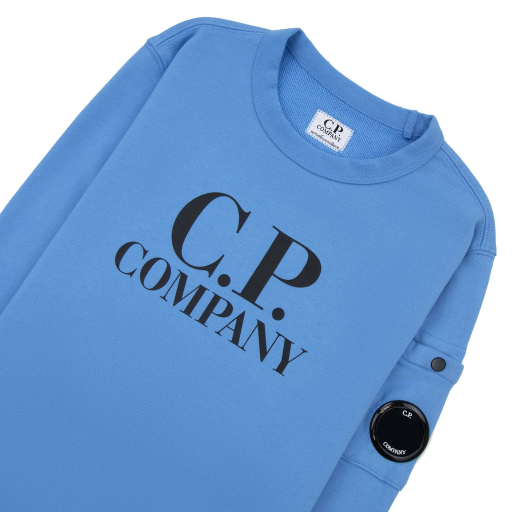 Cp Company Undersixteen Basic Lens Crewneck Sweatshirt Bonnie Blue 833