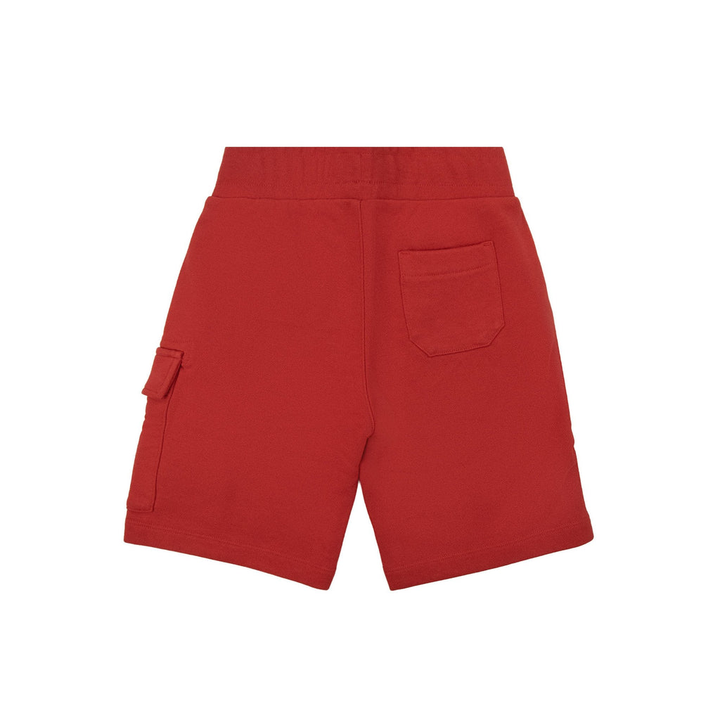 Cp Company Undersixteen Grey Lens Logo Bermuda Shorts Ketchup Red 560