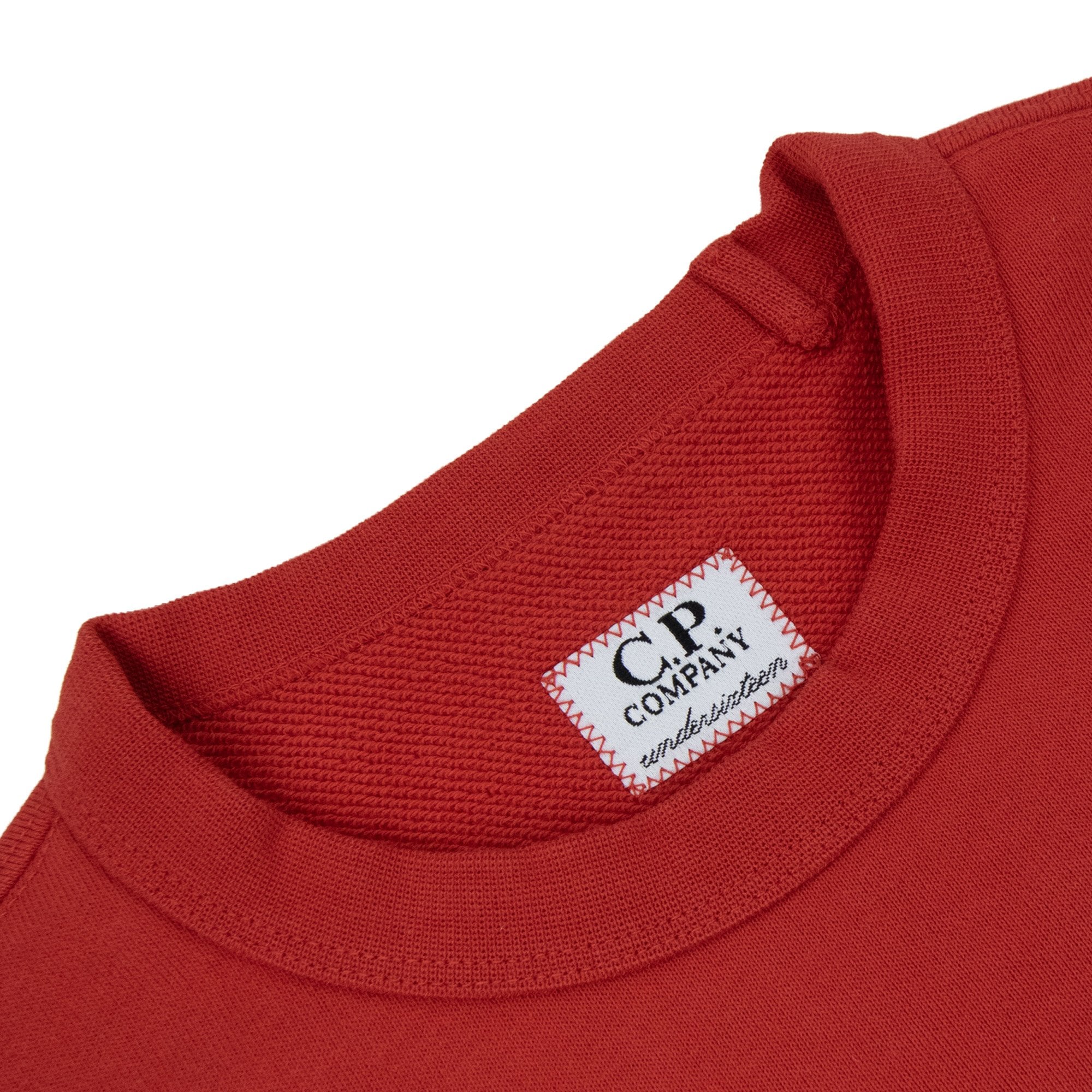 Cp Company Undersixteen Basic Lens Crewneck Sweatshirt Ketchup Red 560