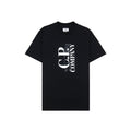 Cp Company Undersixteen 30/1 Short Sleeve Logo T Shirt Black 60100