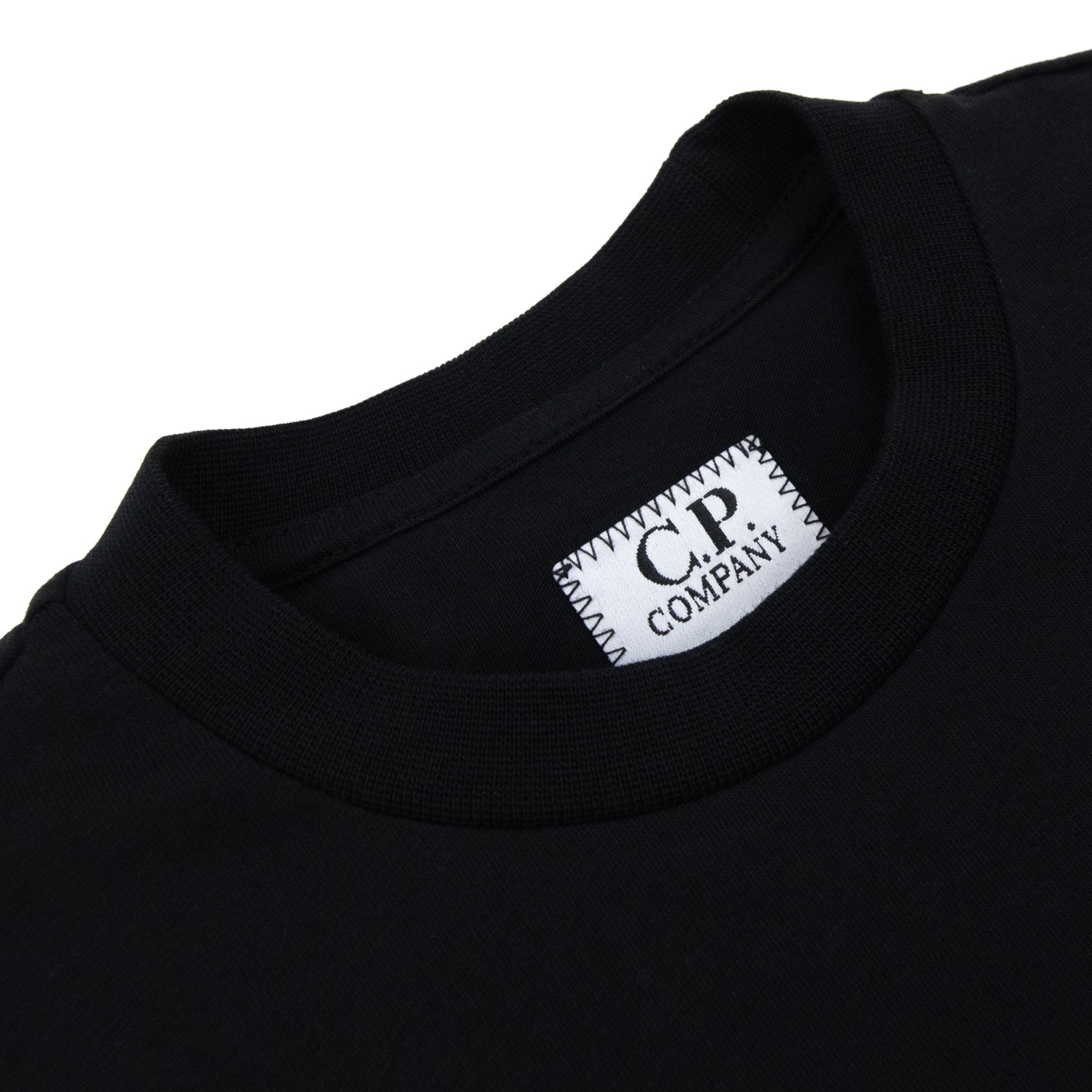 Cp Company Undersixteen 30/1 Short Sleeve Logo T Shirt Black 60100