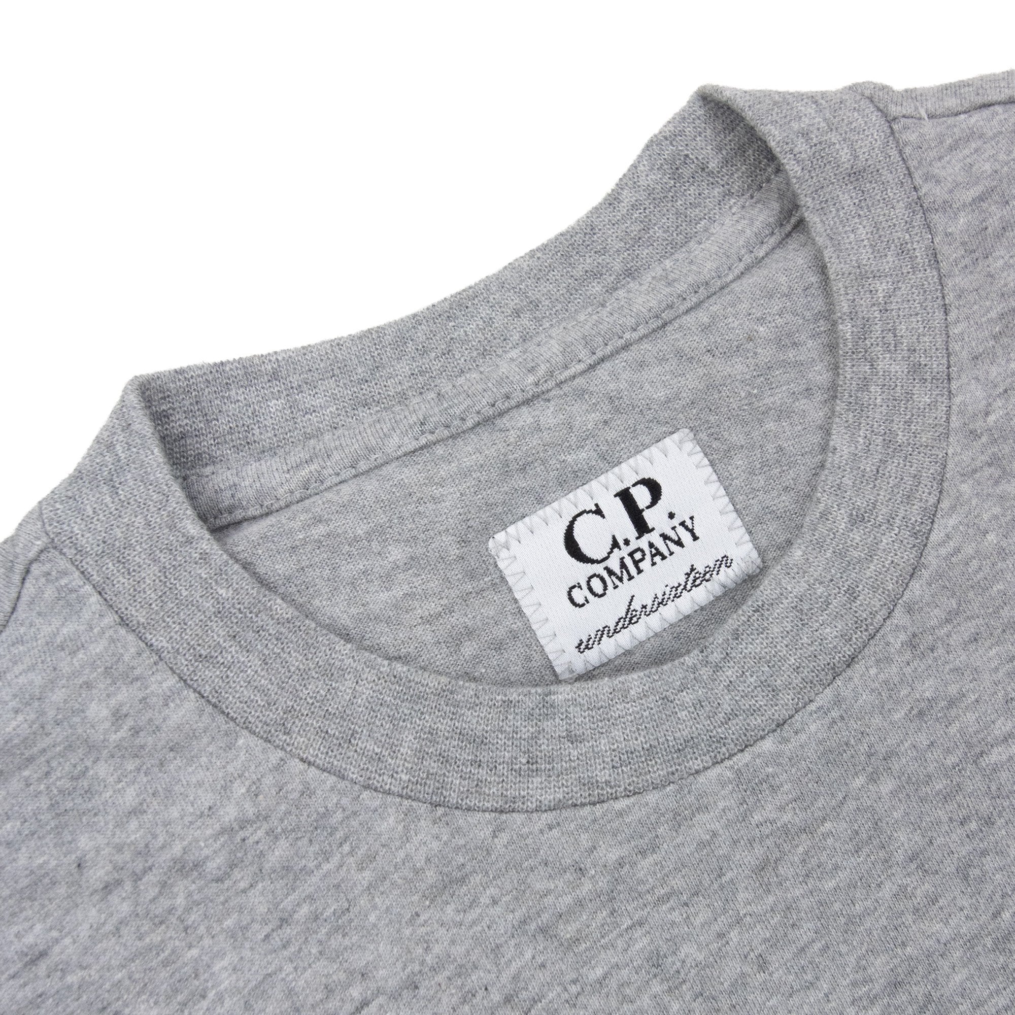 Cp Company Undersixteen 30/1 Short Sleeve Logo T Shirt Grey 60901