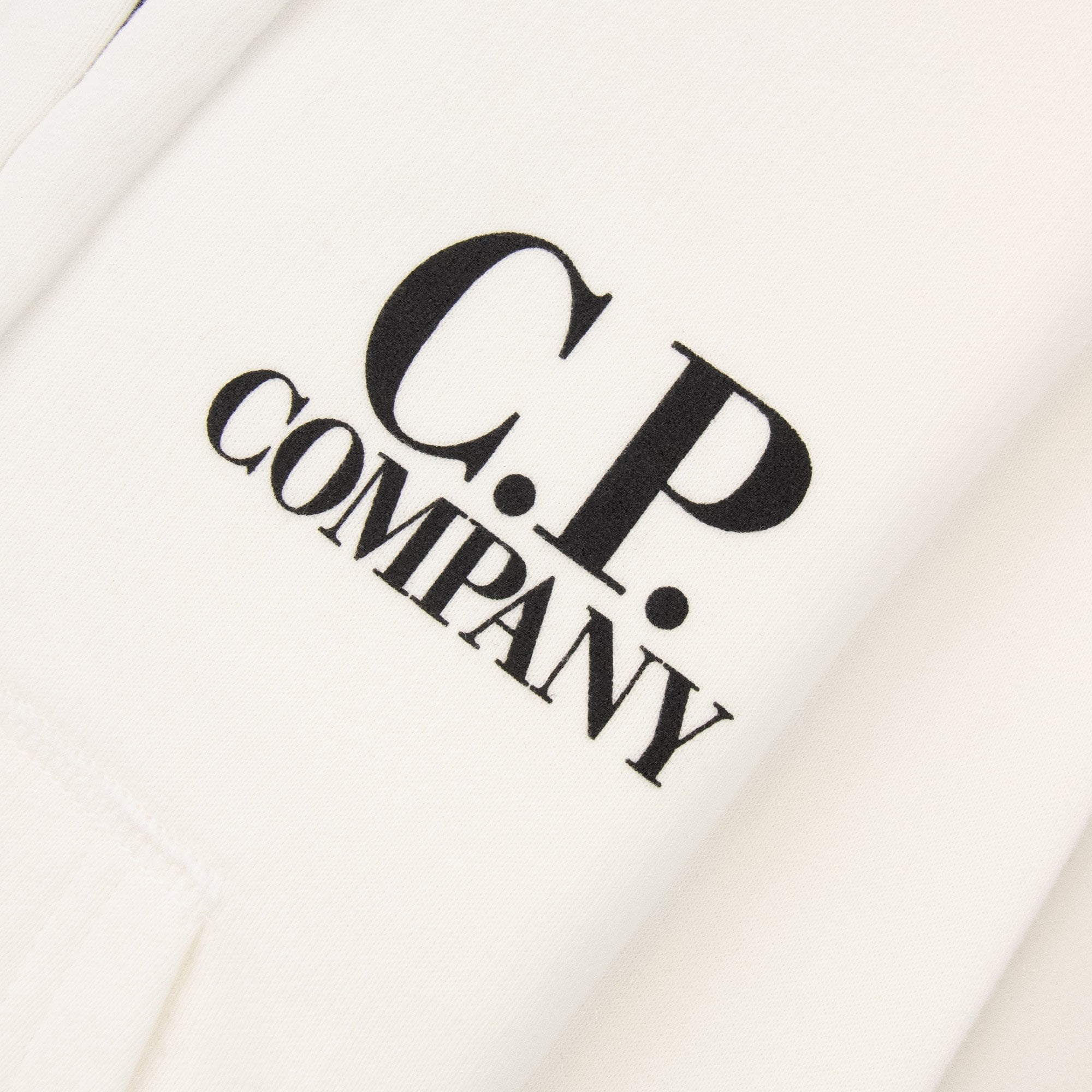 Cp Company Undersixteen Kss019a Basic Fleece Goggle Hooded Sweatshirt White 103