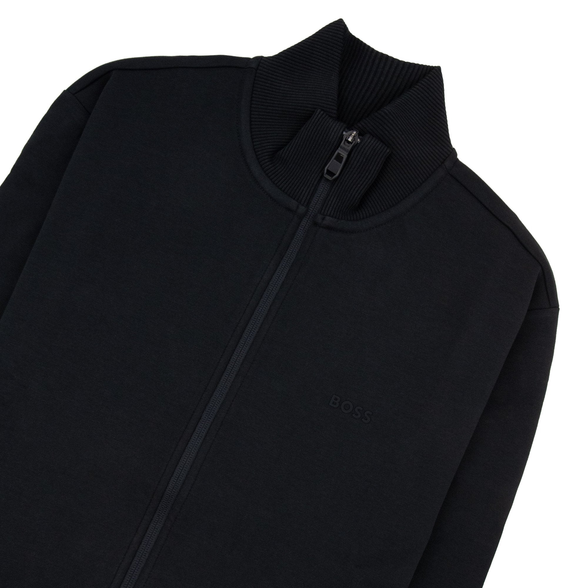Hugo Boss Skaz Funnel Neck Zip Track Top Black 001