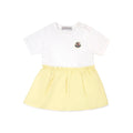 Moncler Junior Embroidered Logo Infant Dress Yellow F01