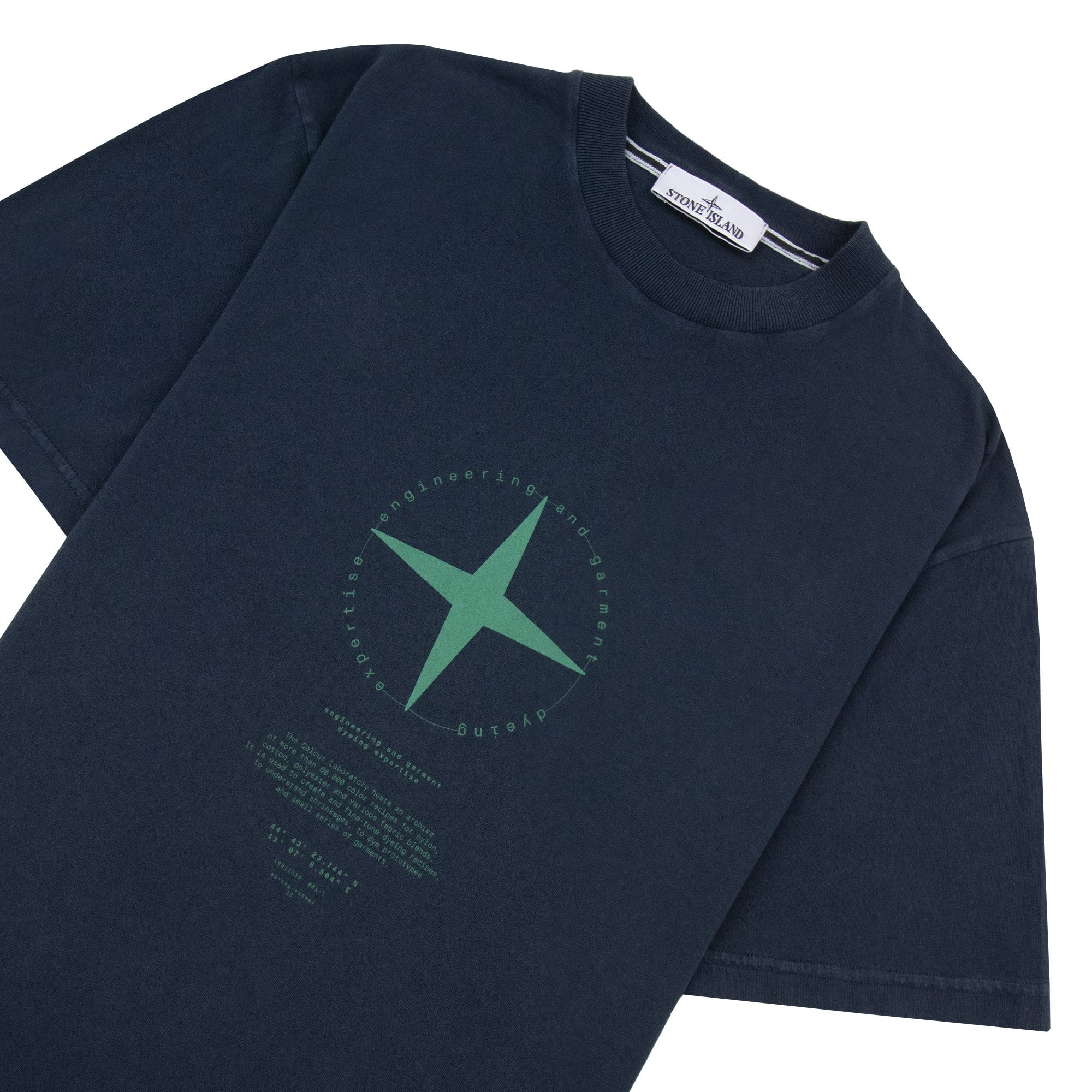 Stone Island 210001 Regular-fit T-shirt With 'light Compass' Print Navy Blue V0020