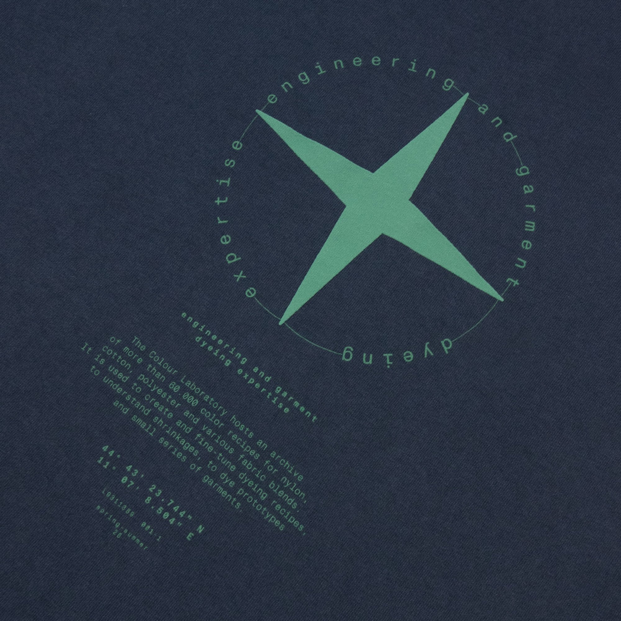 Stone Island 210001 Regular-fit T-shirt With 'light Compass' Print Navy Blue V0020