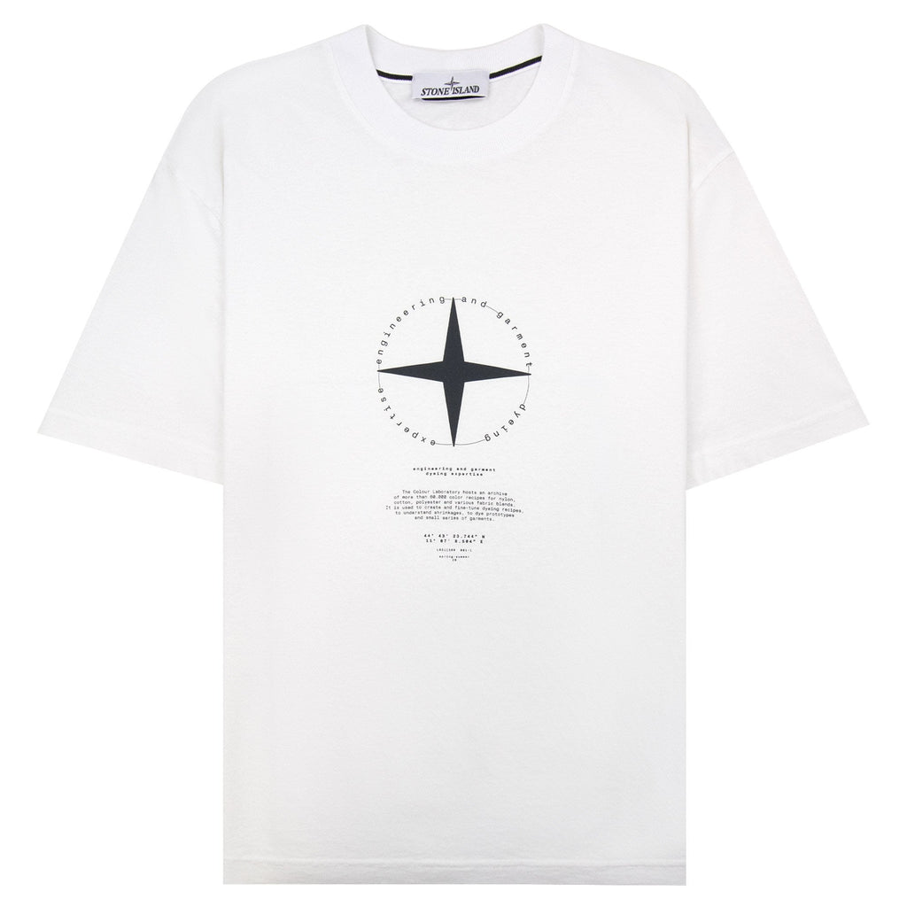 Stone Island 210001 Regular-fit T-shirt With 'Light Compass' Print White V0001