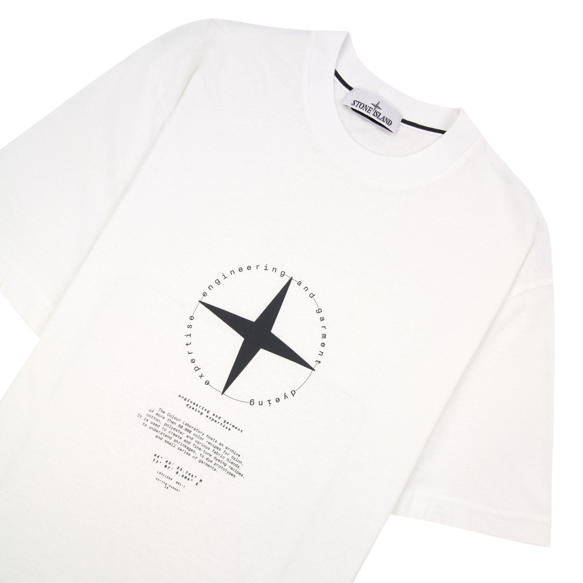 Stone Island 210001 Regular-fit T-shirt With 'Light Compass' Print White V0001