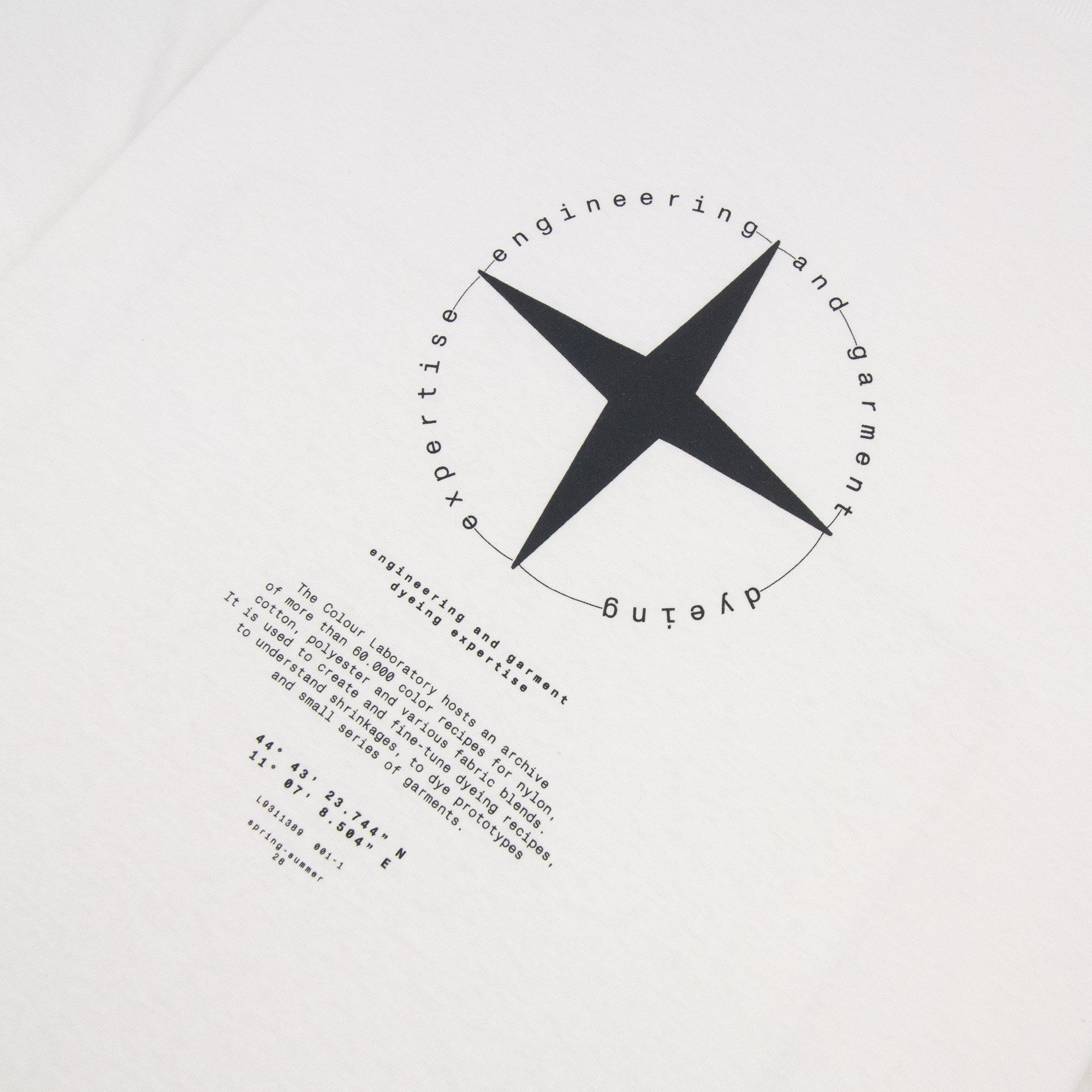 Stone Island 210001 Regular-fit T-shirt With 'Light Compass' Print White V0001