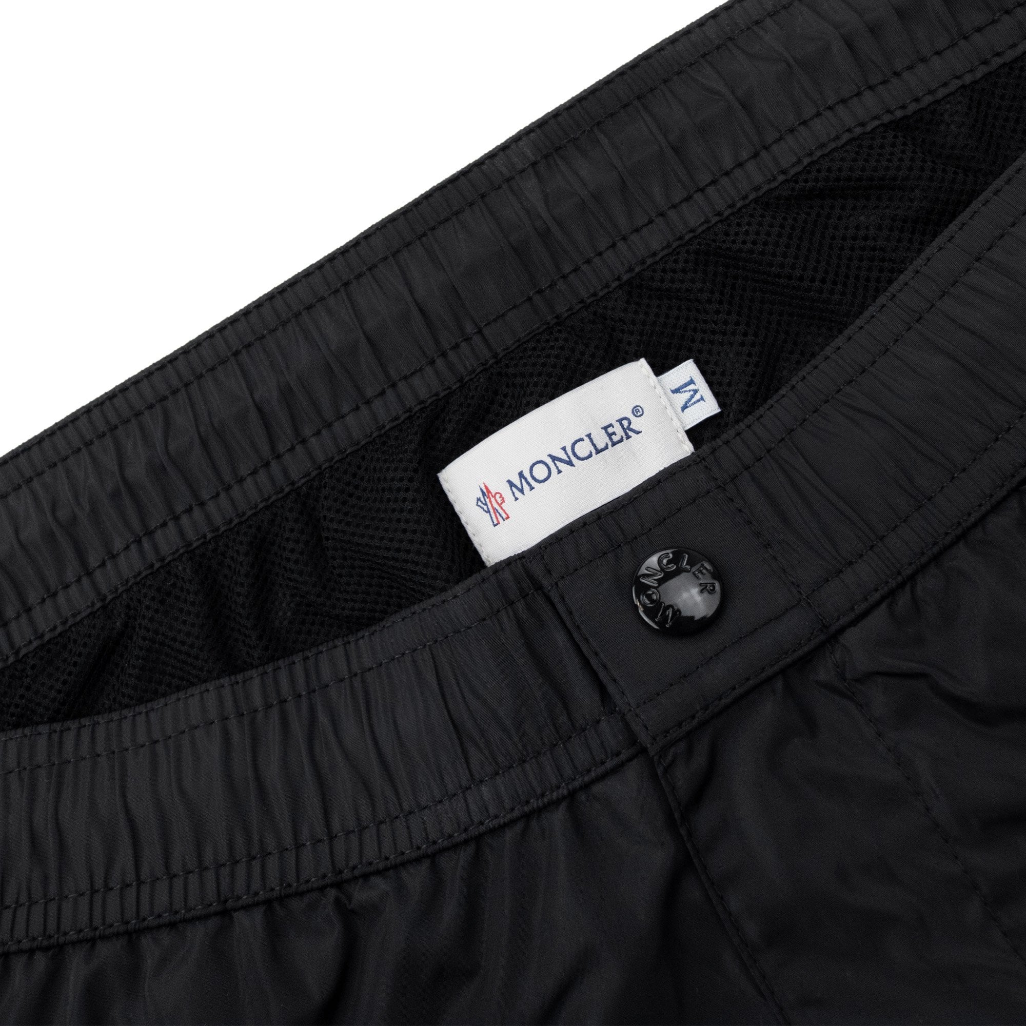 Moncler Logo Patch Side Tri-colore Swim Shorts Black 999