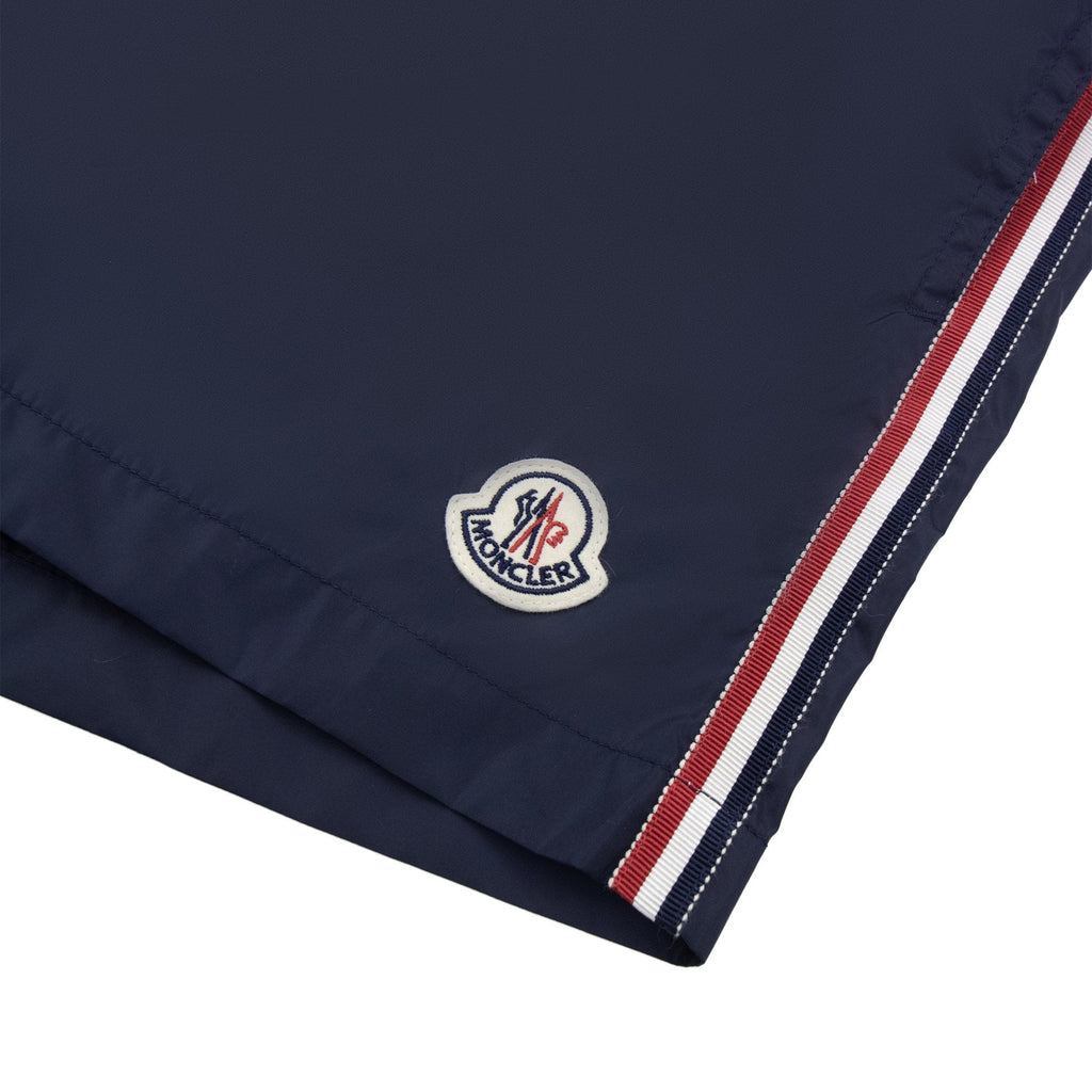 Moncler Logo Patch Side Tri-colore Swim Shorts Navy 743