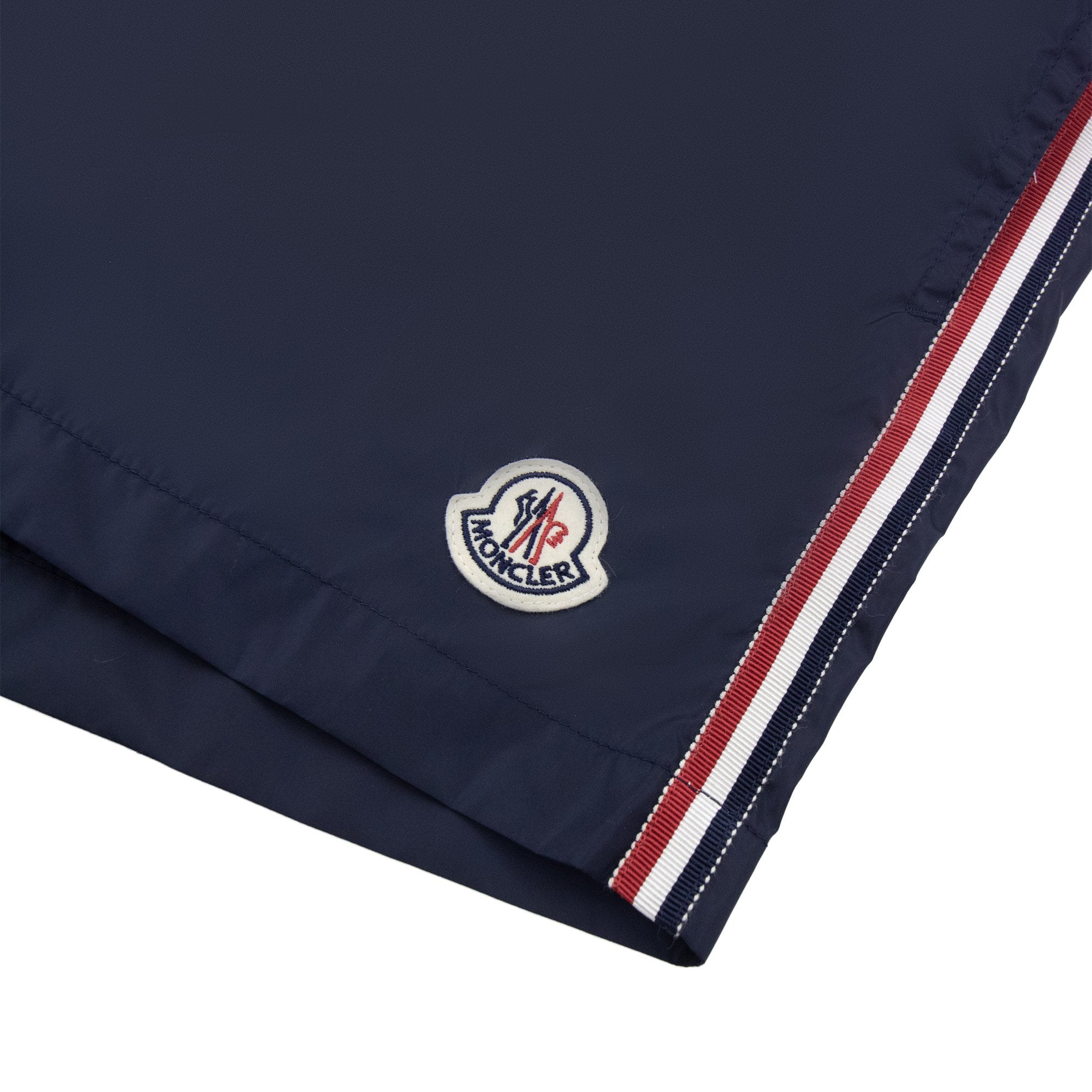 Moncler Logo Patch Side Tri-colore Swim Shorts Navy 743