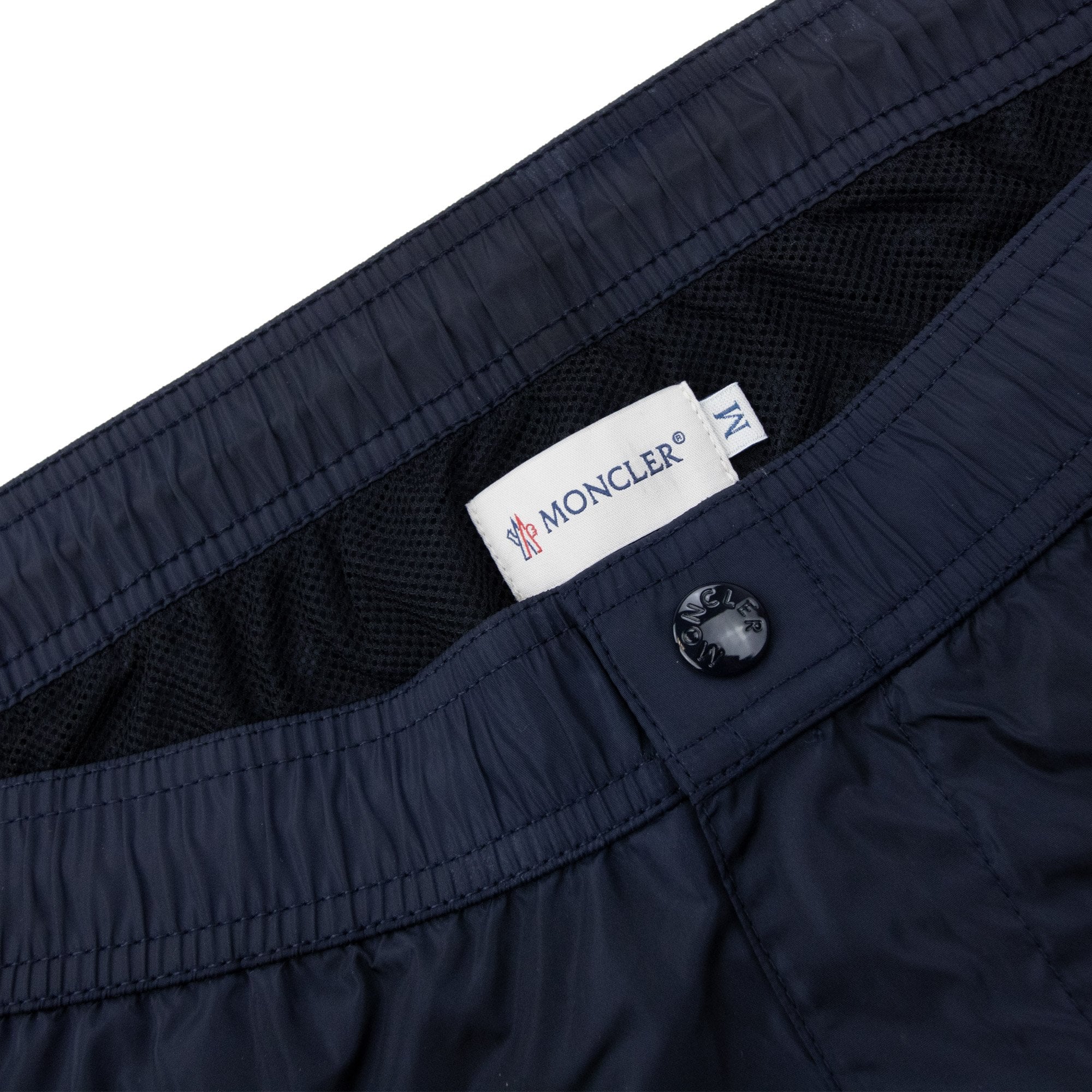 Moncler Logo Patch Side Tri-colore Swim Shorts Navy 743