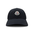 Moncler Cotton Gabardine Baseball Cap Black 999