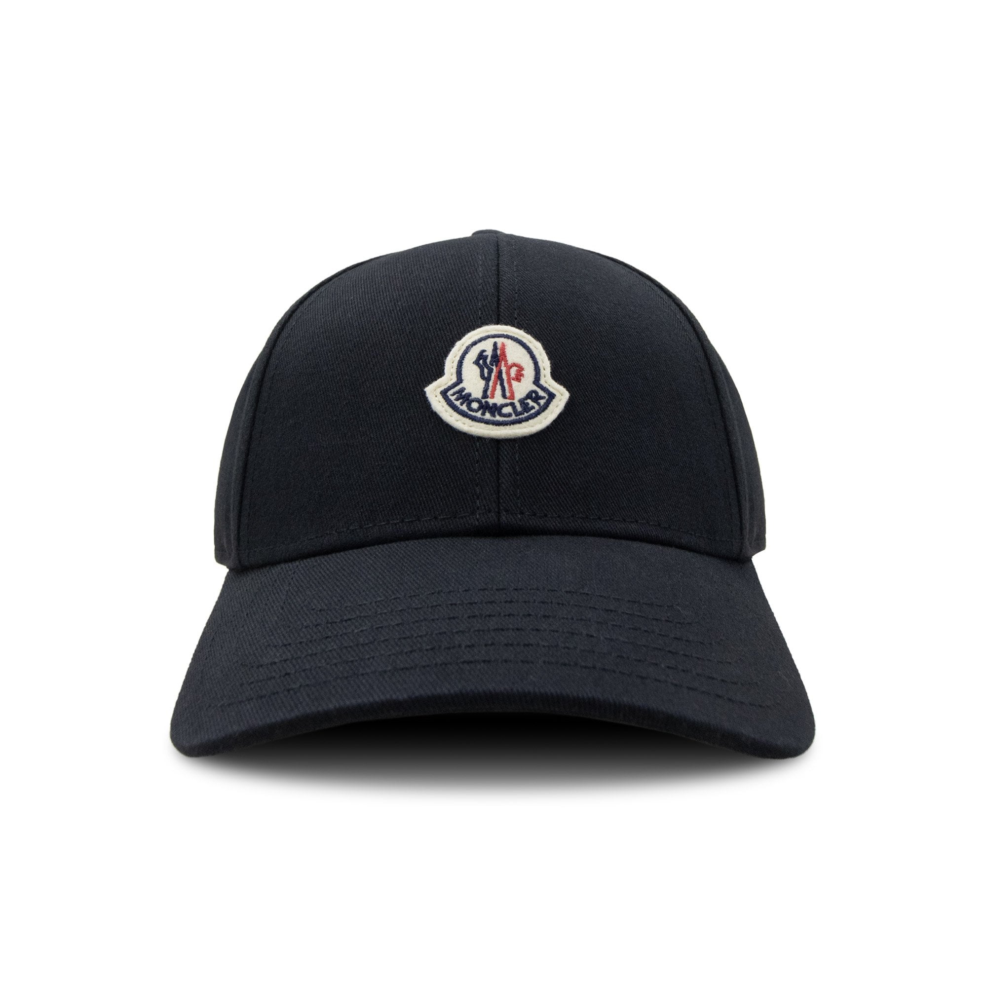 Moncler Cotton Gabardine Baseball Cap Black 999