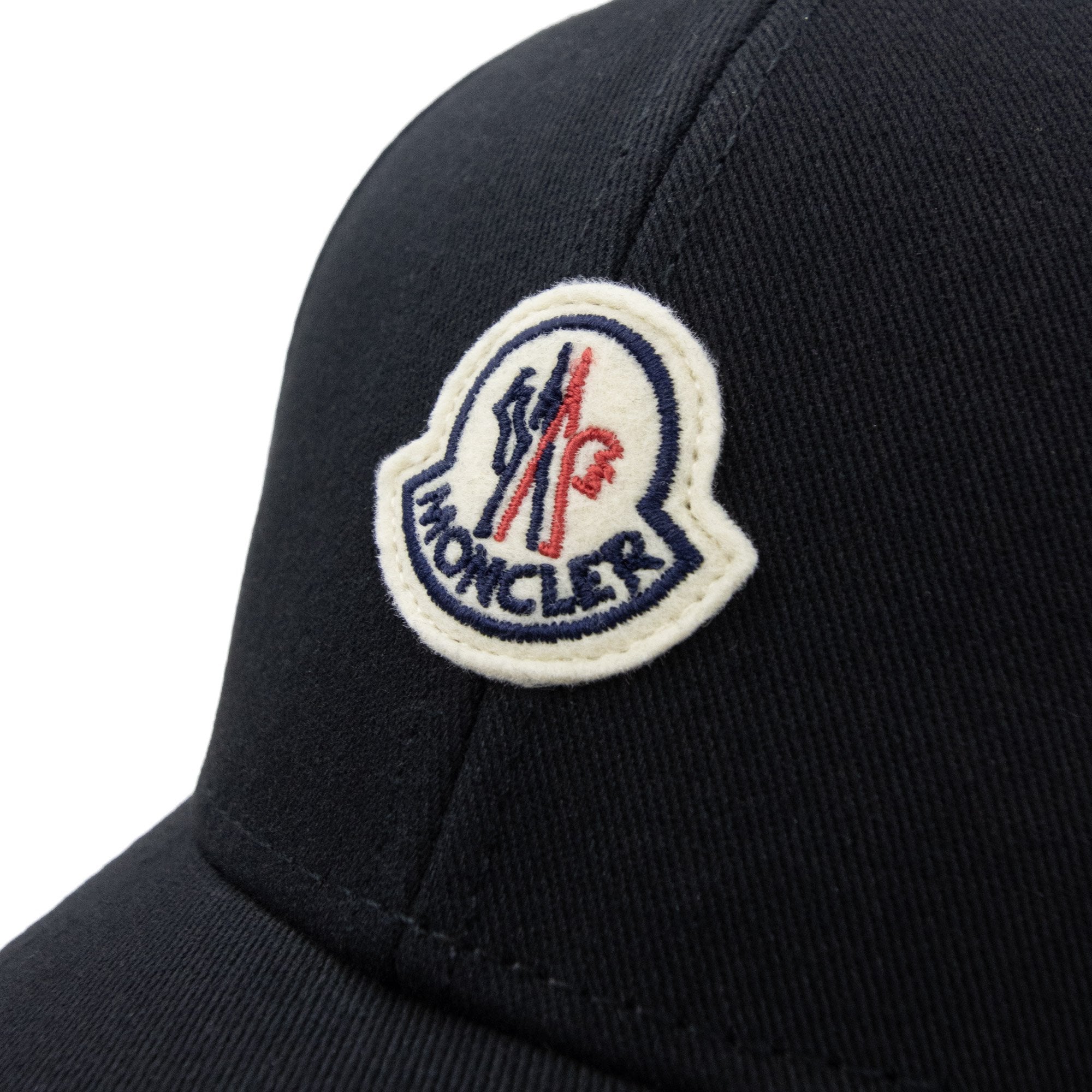Moncler Cotton Gabardine Baseball Cap Black 999