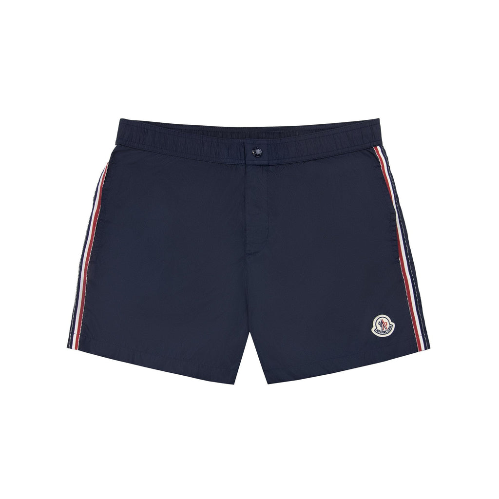 Moncler Logo Patch Side Tri-colore Swim Shorts Navy 743