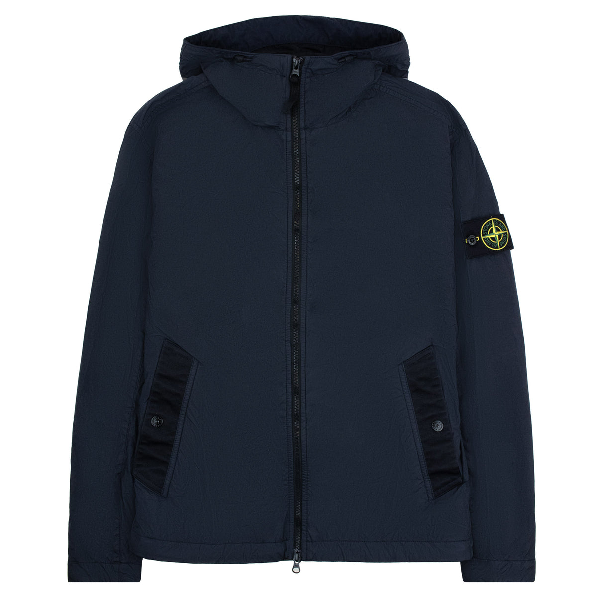 Stone Island 4100001 Anti-Drop Crinkle Reps Hooded Wind-Resistant Jacket NAVY BLUE V0020