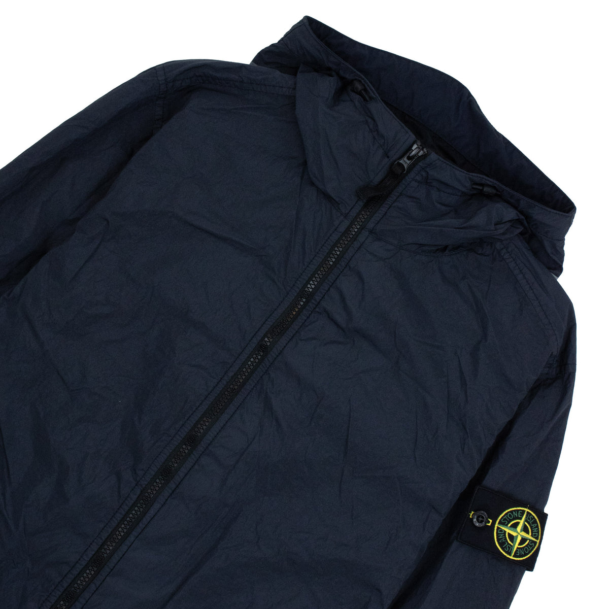 Stone Island 4100001 Anti-Drop Crinkle Reps Hooded Wind-Resistant Jacket NAVY BLUE V0020