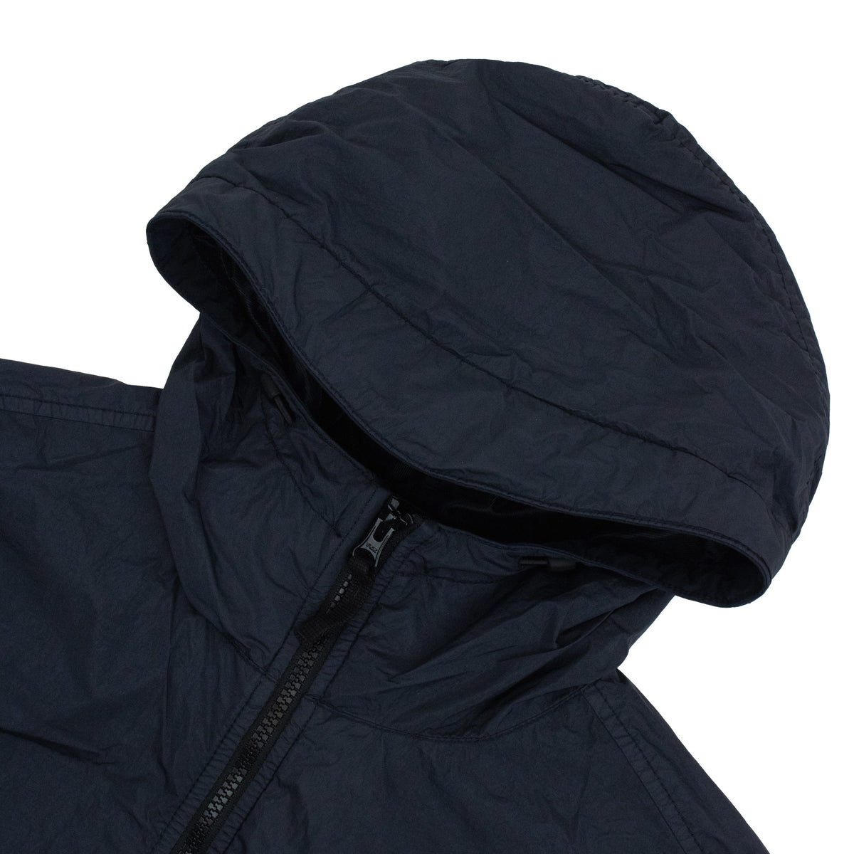 Stone Island 4100001 Anti-Drop Crinkle Reps Hooded Wind-Resistant Jacket NAVY BLUE V0020