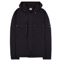 Cp Company Flatt Nylon Mixed Goggle Overshirt Black 999