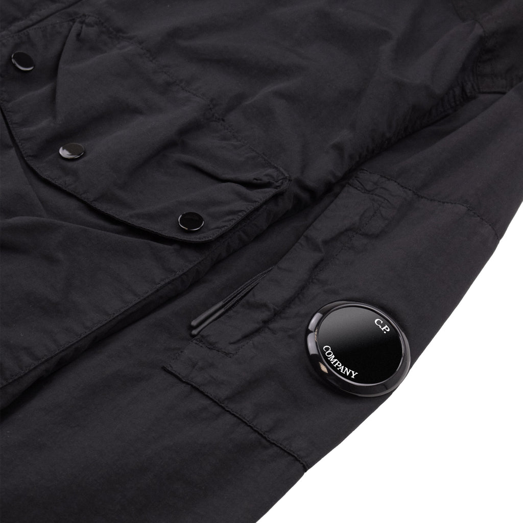 Cp Company Flatt Nylon Mixed Goggle Overshirt Black 999