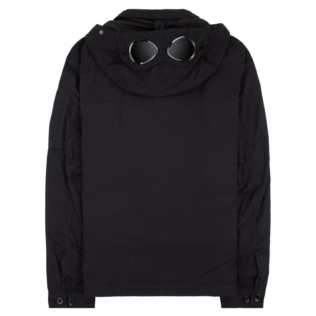 Cp Company Flatt Nylon Mixed Goggle Overshirt Black 999