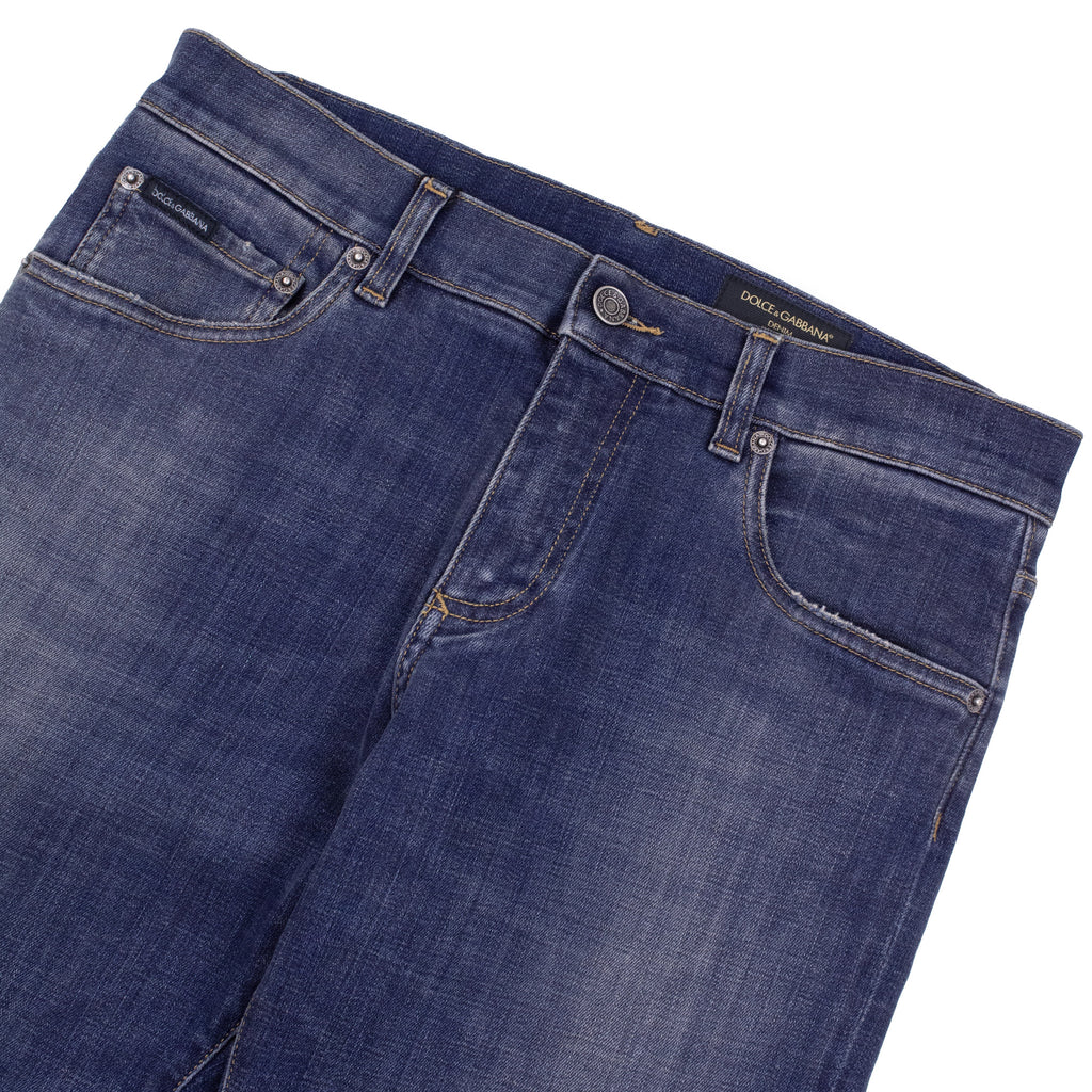 Dolce & Gabbana Slim Fit Stretch Denim Jean Dark Blue