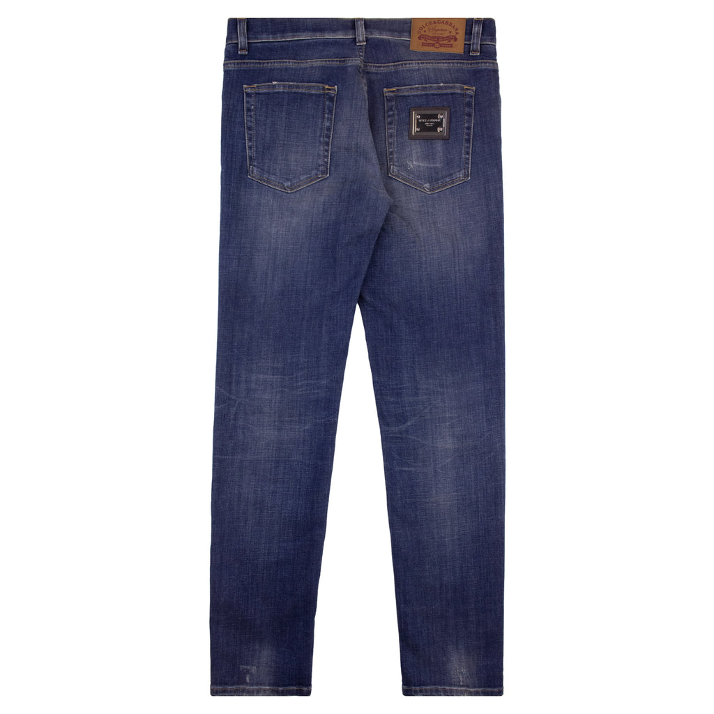 Dolce & Gabbana Slim Fit Stretch Denim Jean Dark Blue