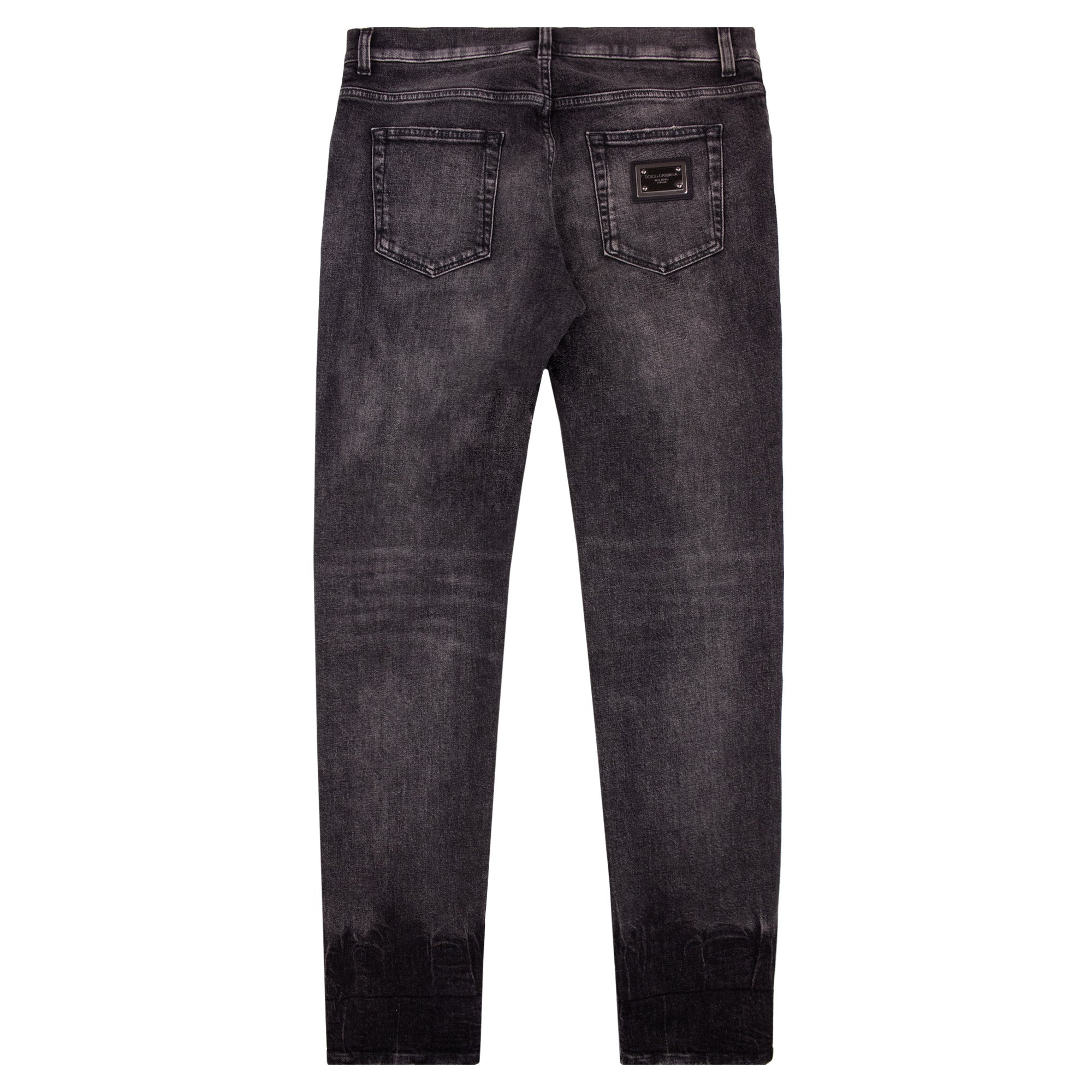 Dolce & Gabbana Slim Fit Denim Jean Black/Dark Taupe