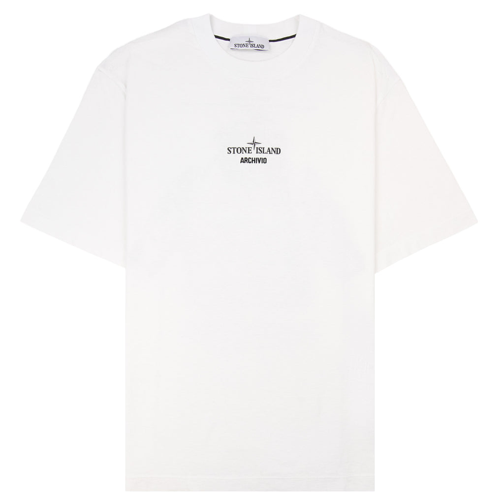 Stone Island 2100023 Regular Fit Archivio Print T-Shirt White V0001