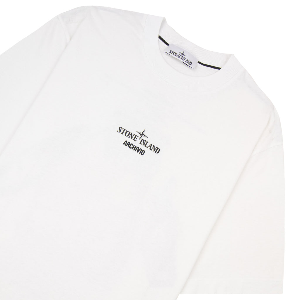 Stone Island 2100023 Regular Fit Archivio Print T-Shirt White V0001