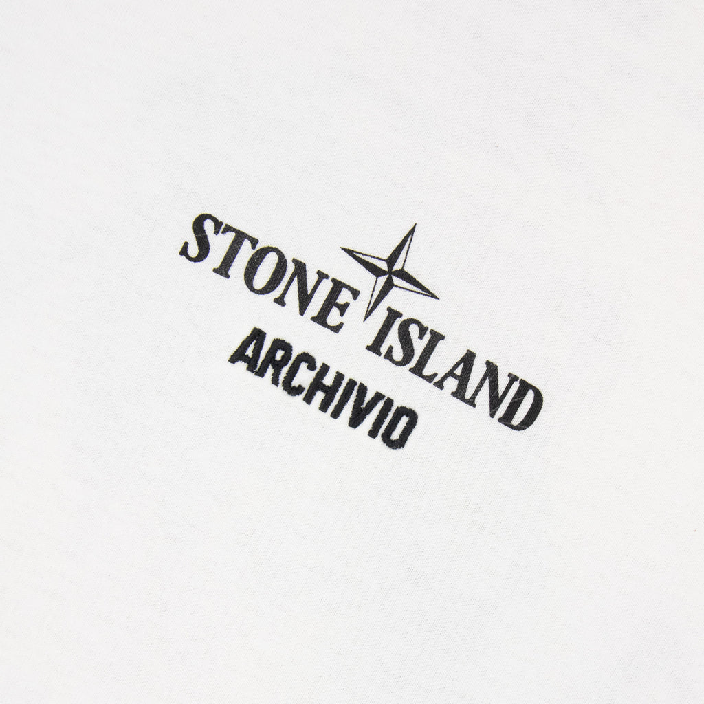 Stone Island 2100023 Regular Fit Archivio Print T-Shirt White V0001