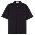 Stone Island 1100025 Stretch Cotton Twill Comfort Fit Shirt Black V0029