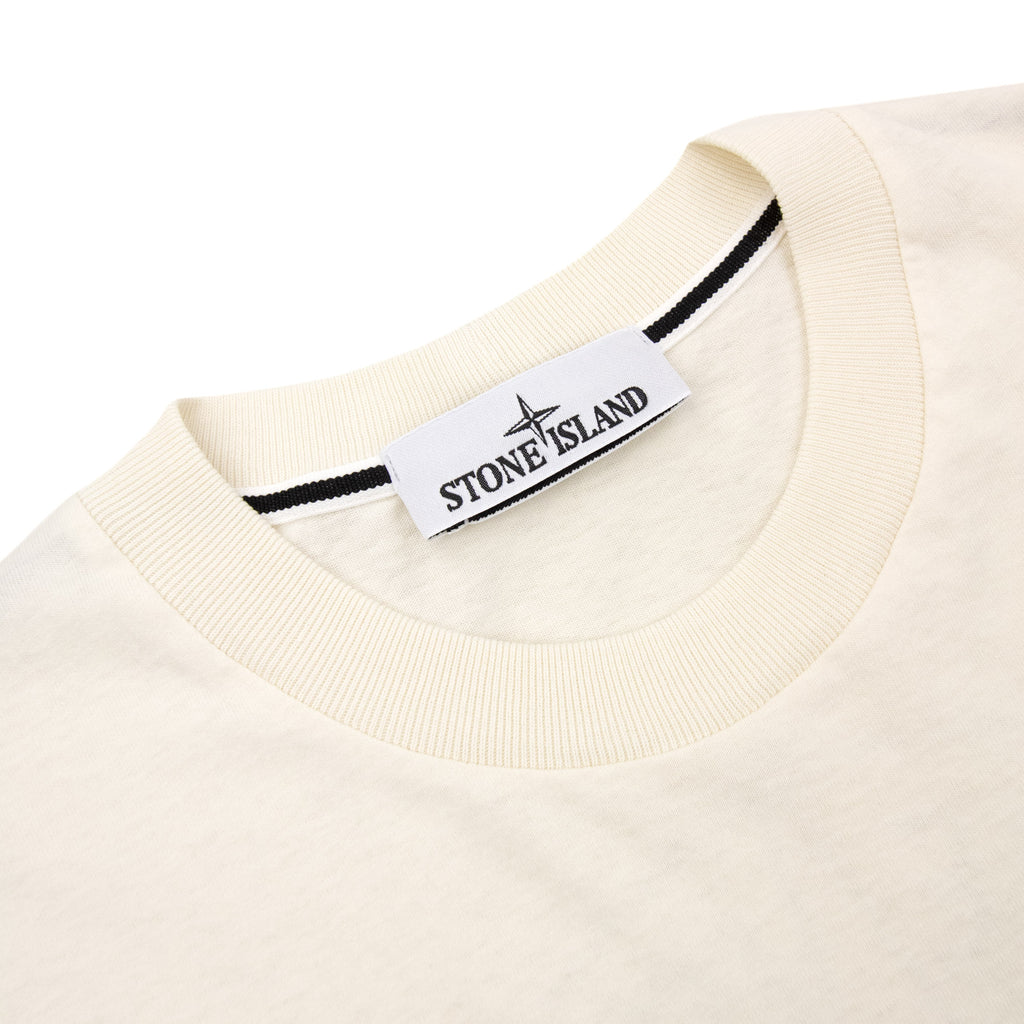 Stone Island 210001 Cotton Regular Fit Outline Compass T-Shirt Ivory V0093